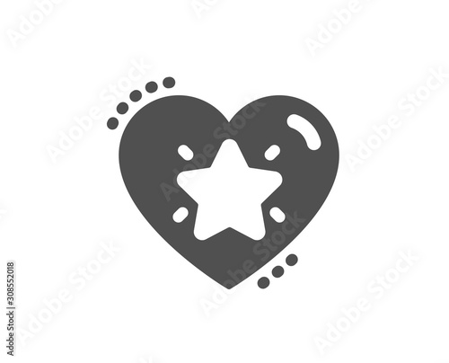 Love rating sign. Ranking star icon. Best rank symbol. Classic flat style. Simple ranking star icon. Vector
