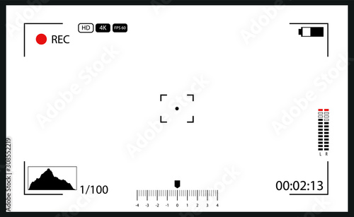 camera viewfinder, viewfinder with focal points
