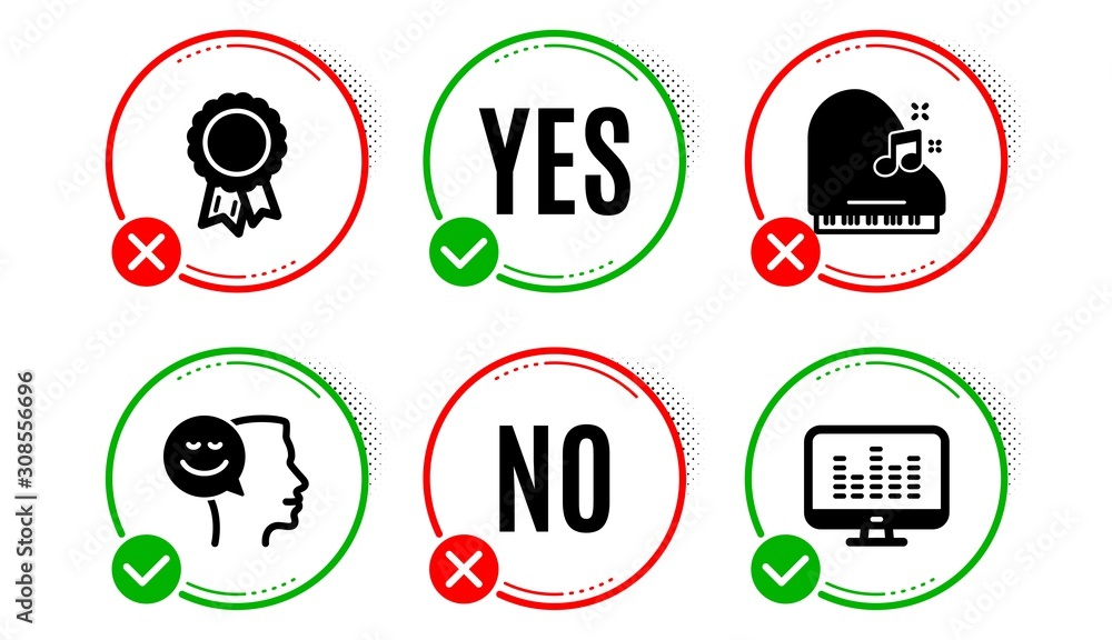 Good mood, Success and Piano icons simple set. Yes no check box. Music making sign. Positive thinking, Award reward, Fortepiano. Dj app. Education set. Good mood icon. Check mark. Vector Good mood, Success and Piano icons simple set. Yes no check box. Music making sign. Positive thinking, Award reward, Fortepiano. Dj app. Education set. Good mood icon. Check mark. Vector