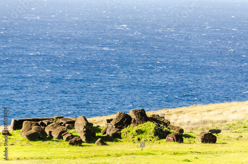 Chile - Rapa Nui or Easter Island - Vinapu - Ahu Tahira photo