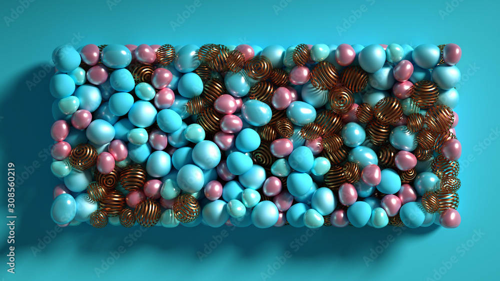 Beautiful background with beads, particles and simulation. 3d illustration, 3d rendering. Beautiful background with beads, particles and simulation. 3d illustration, 3d rendering.
