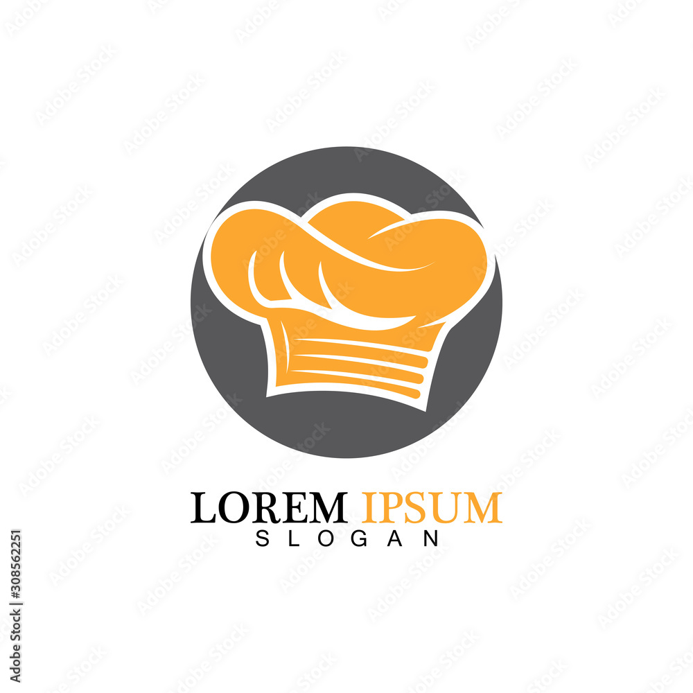 chef hat logo vector design template chef hat logo vector design template