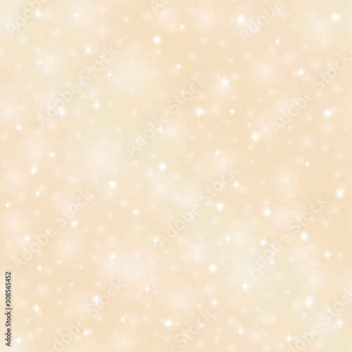 Soft golden vector seamless background with stars- pattern design element.