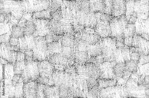 Abstract vector noise. Small particles of debris and dust. Distressed uneven background. Grunge texture overlay with fine grains isolated on white background. Vector illustration. EPS10.