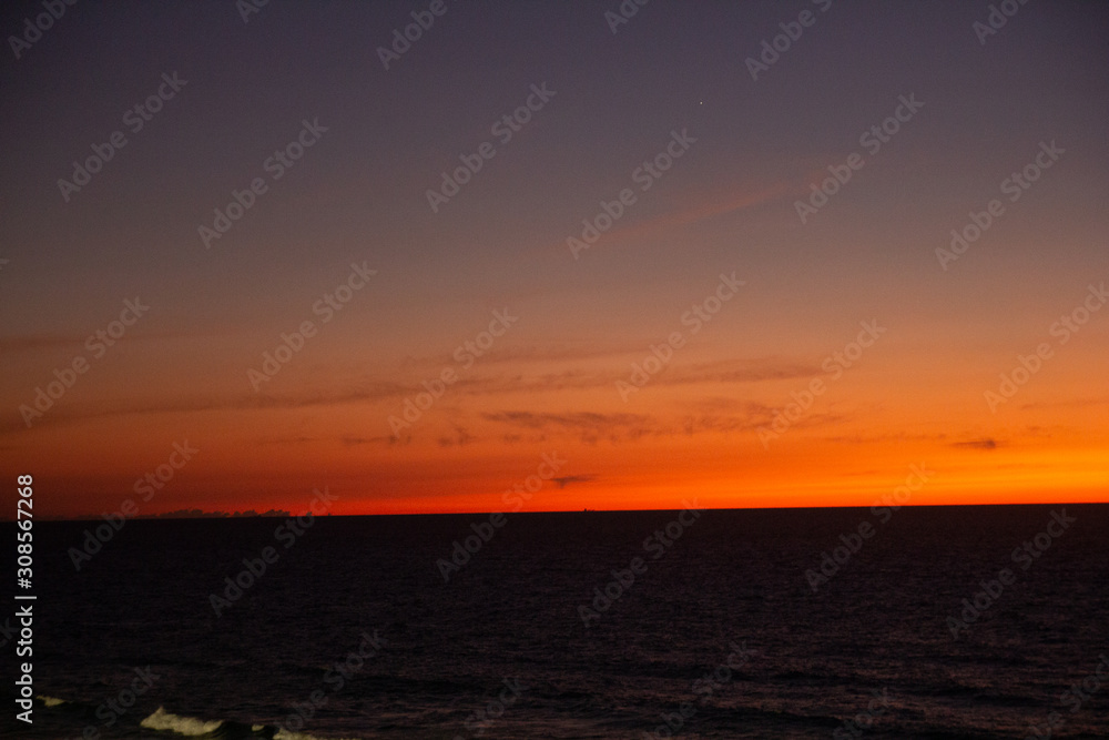 Naklejka premium sunset over the Mediterranean Sea