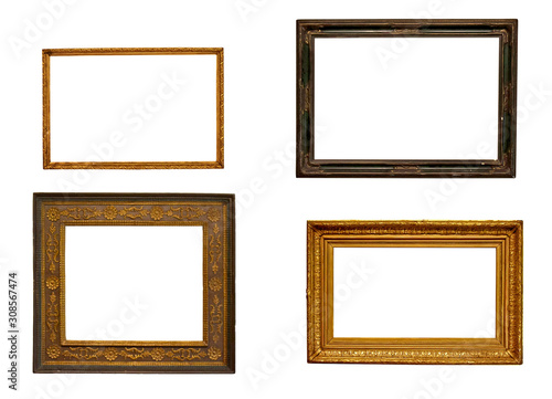 antique isolated golden frame pictures