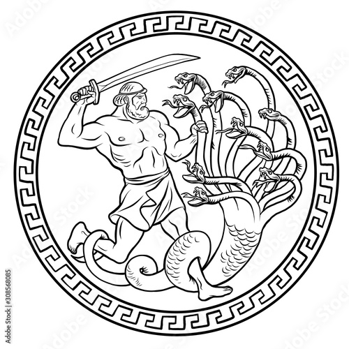 Lernaean Hydra. 12 Labours of Hercules Heracles