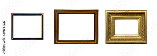 antique isolated golden frame pictures