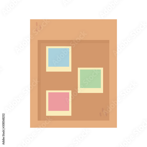 wooden board with note memo paper