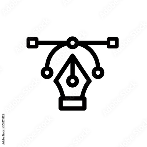 Pen tool icon, vector illustration. Flat design style. vector pen tool icon illustration isolated on white background, pen tool icon Eps10. pen tool icons graphic design vector symbols.