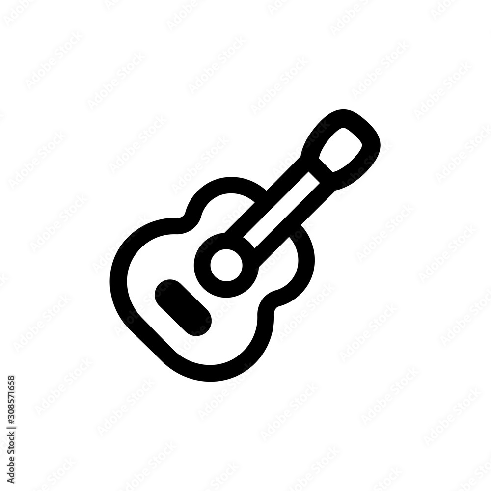 Guitar icon vector, Acoustic musical instrument sign Isolated on white background. Trendy Flat style for graphic design, logo, Web site, social media, UI, mobile app, EPS10 Guitar icon vector, Acoustic musical instrument sign Isolated on white background. Trendy Flat style for graphic design, logo, Web site, social media, UI, mobile app, EPS10