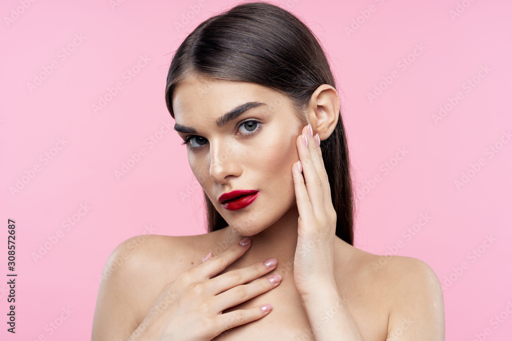 beautiful woman bare shoulders clean skin beautiful woman bare shoulders clean skin