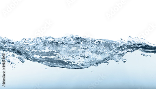 Beautiful clear water splash isolated on white