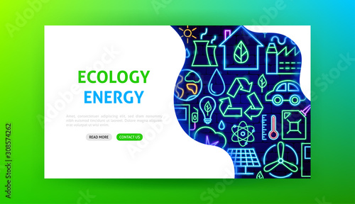 Ecology Neon Landing Page