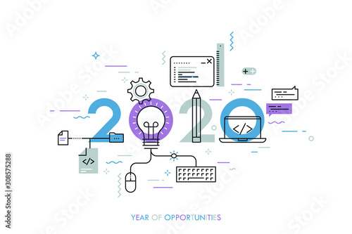 Infographic concept 2020 year of opportunities