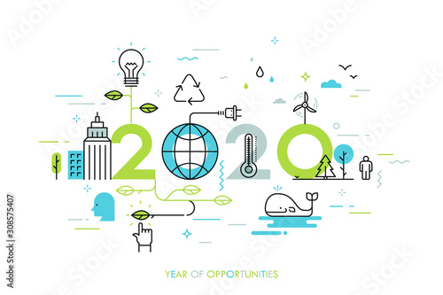 Infographic concept 2020 year of opportunities