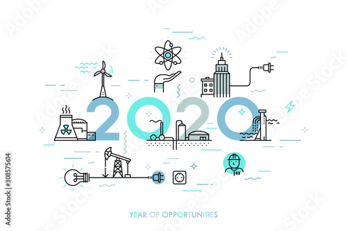 Infographic concept 2020 year of opportunities
