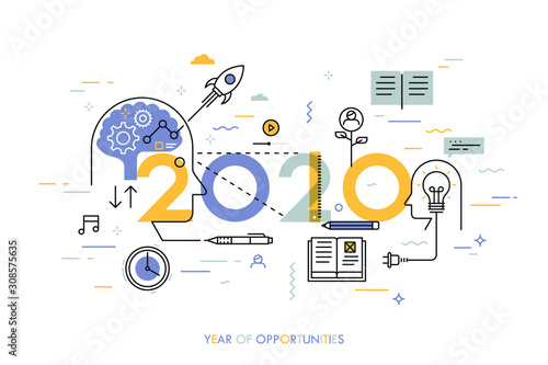 Infographic concept 2020 year of opportunities