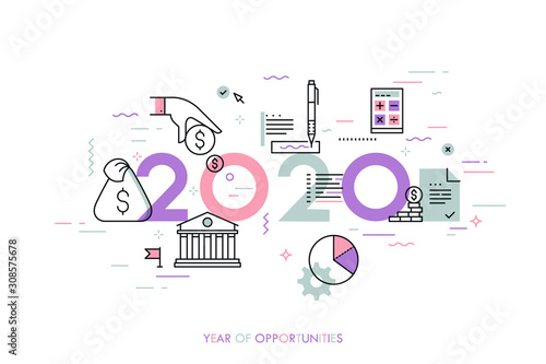 Infographic concept 2020 year of opportunities