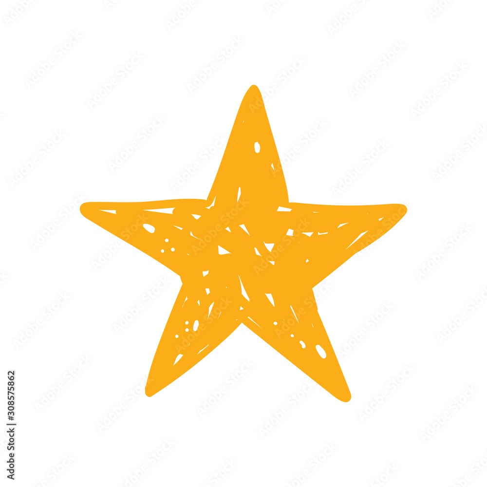 Star doodle icon. Hand drawn illustration. Star doodle icon. Hand drawn illustration.
