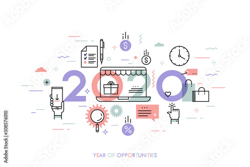 Infographic concept 2020 year of opportunities