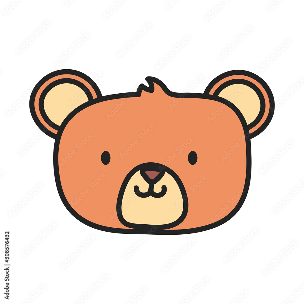 kids toy, cute teddy bear head icon kids toy, cute teddy bear head icon