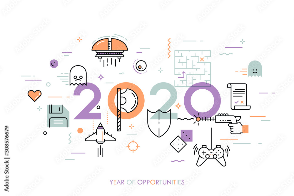 2020 Year of Opportunities Concept 2020 Year of Opportunities Concept