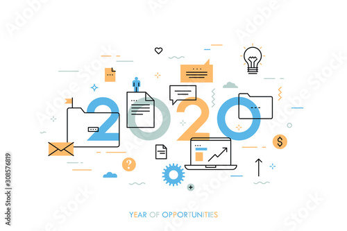 Infographic concept 2020 year of opportunities