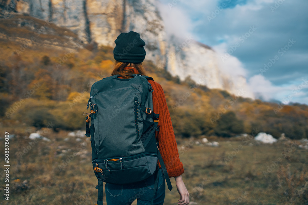 hiker in mountains hiker in mountains