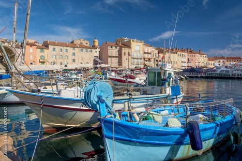 Obraz na płótnie Kuter w Saint-Tropez w salonie