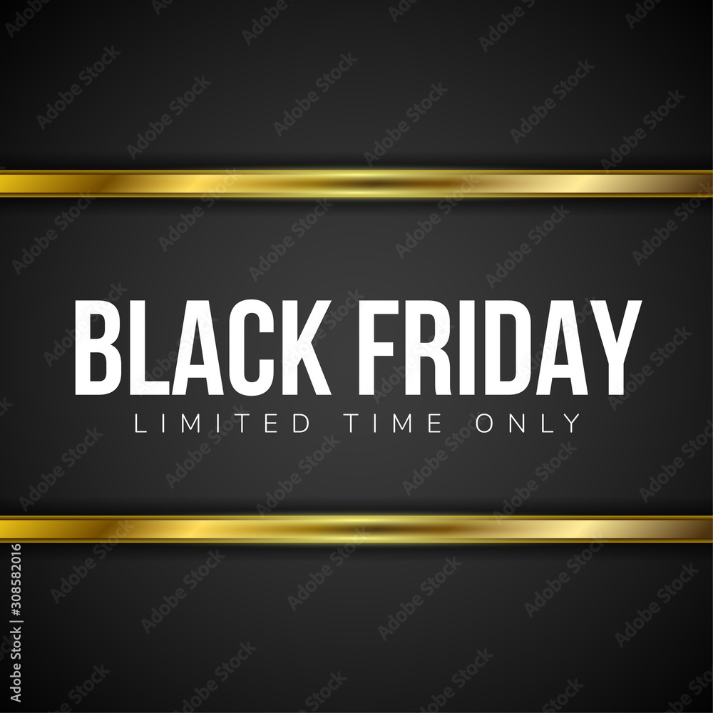 Luxury black friday poster