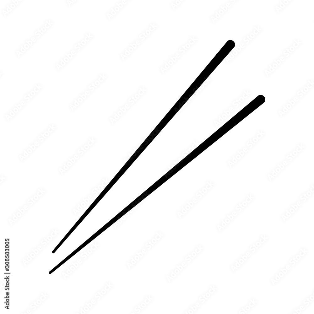 Chinese chopsticks / chop sticks flat vector icon for food apps and websites Chinese chopsticks / chop sticks flat vector icon for food apps and websites