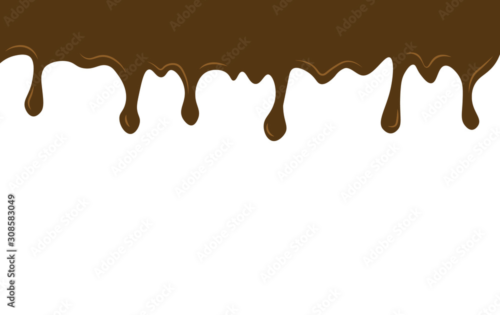 Flowing chocolate drops Flowing chocolate drops
