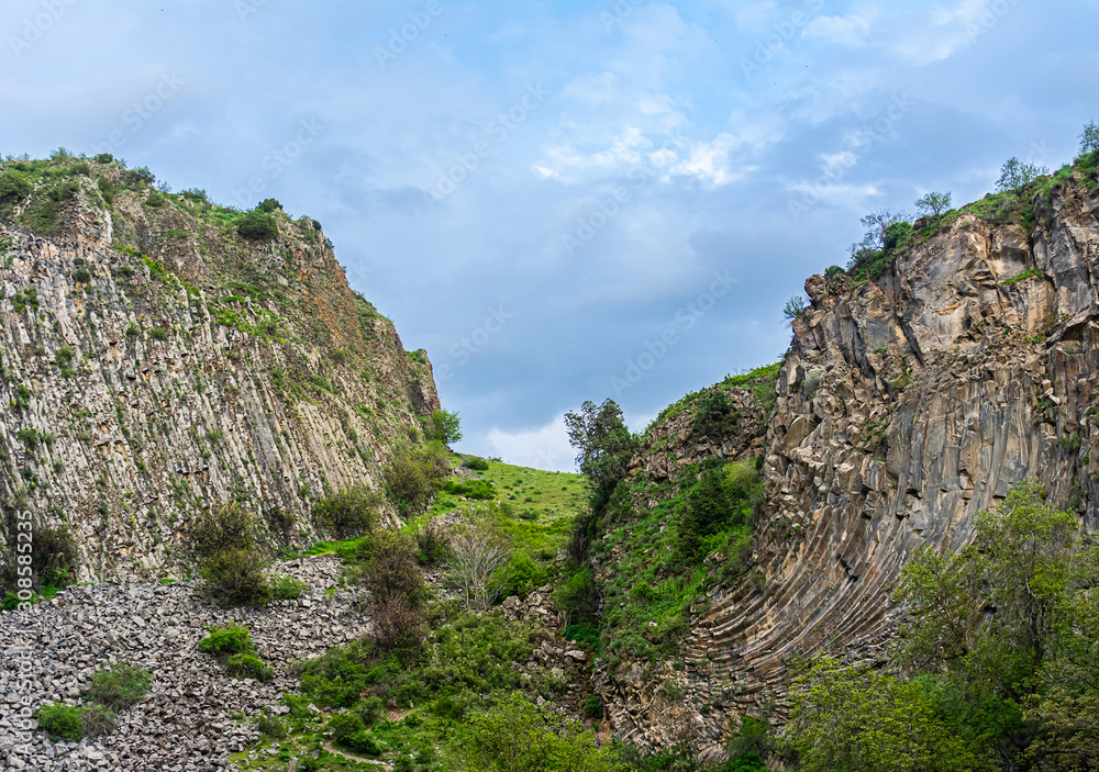 Garni Gorge, Volcanic Basalt Columns, Garni, Armenia.