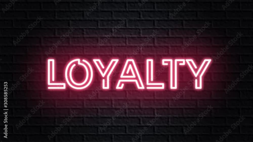 red neon video animation loyalty red neon video animation loyalty