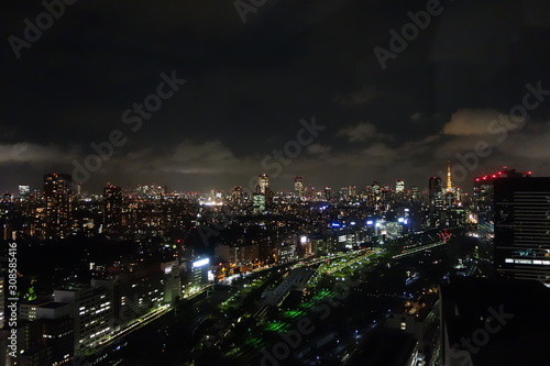 Tokyo bei Nacht Shinagawa Blick nach Norden