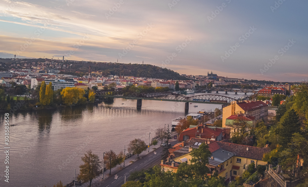View of Prague at sunset IV, Czech Republic