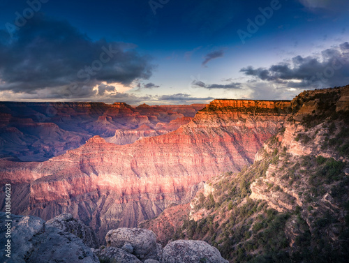Grand Canyon beautiful view in twilight