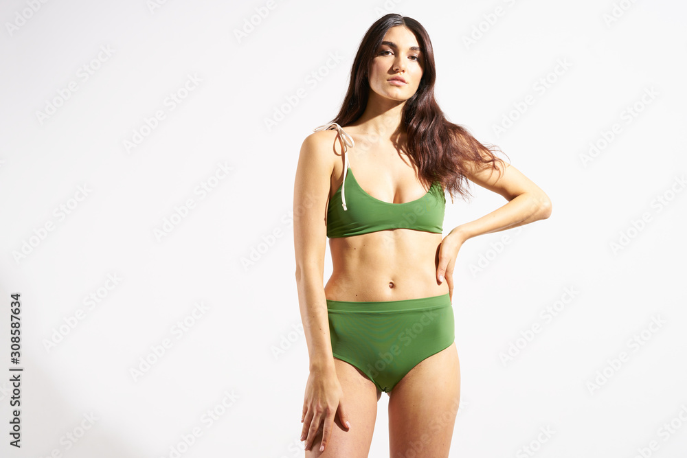 Naklejka premium young woman in bikini