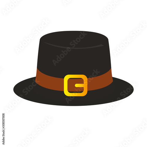 Wallpaper Mural Pilgrim hat icon. Thanksgiving season - Vector illustration Torontodigital.ca