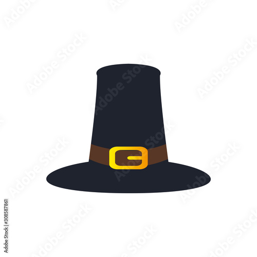 Wallpaper Mural Pilgrim hat icon. Thanksgiving season - Vector illustration Torontodigital.ca