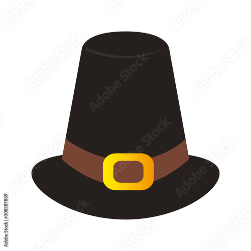 Wallpaper Mural Pilgrim hat icon. Thanksgiving season - Vector illustration Torontodigital.ca
