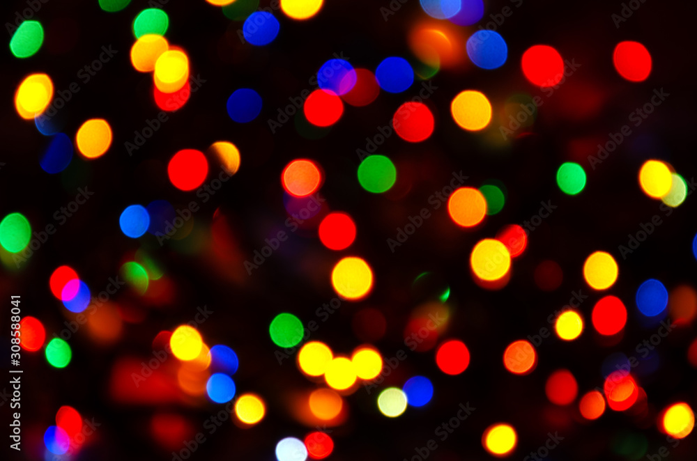 Colorful bokeh on black abstract background Colorful bokeh on black abstract background