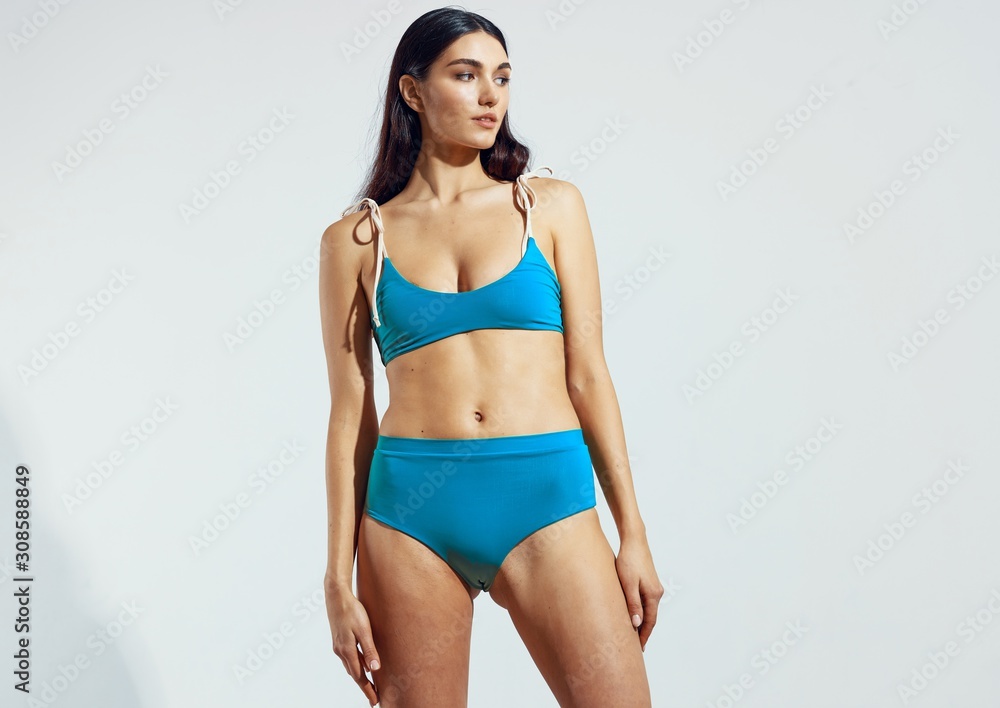 Naklejka premium young woman in bikini