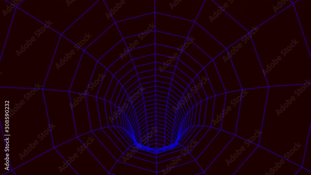 abstact network tunnel grid, 4K, blue and black seamless loop. Network cyber technology. Futuristic perspective grid background texture. abstact network tunnel grid, 4K, blue and black seamless loop. Network cyber technology. Futuristic perspective grid background texture.