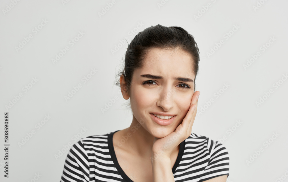 portrait of a young woman isolated on white portrait of a young woman isolated on white