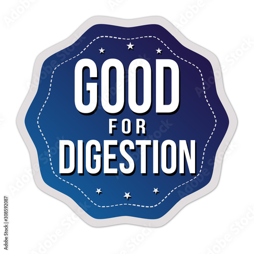 Good for digestion label or sticker