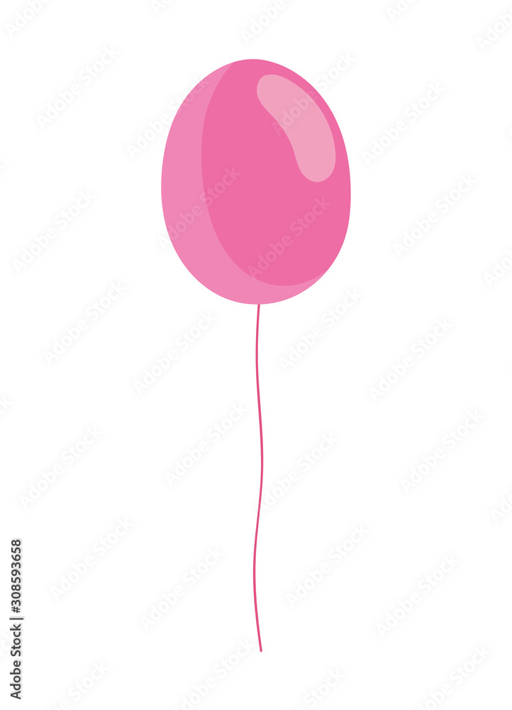 pink balloon decoration party celebration icon