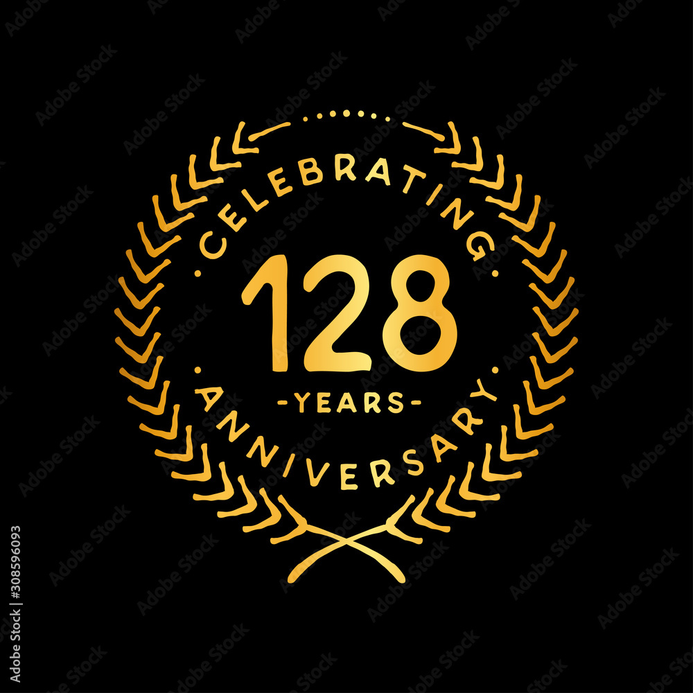 128 years design template. 128th vector and illustration. 128 years design template. 128th vector and illustration.