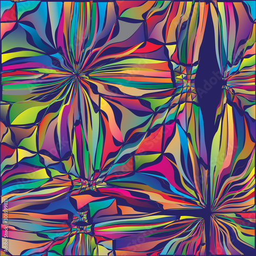 Abstract colored floral background